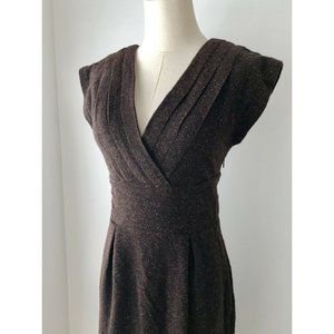 Banana Republic Brown Knit V Neck Dress Size 4